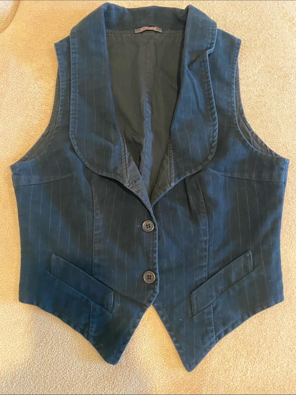 Classic Black Pinstripe Women’s Tailored Vest